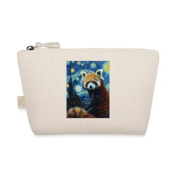 Red Panda, Van Gogh, Starry Night - Organic Pouch - nature - Front