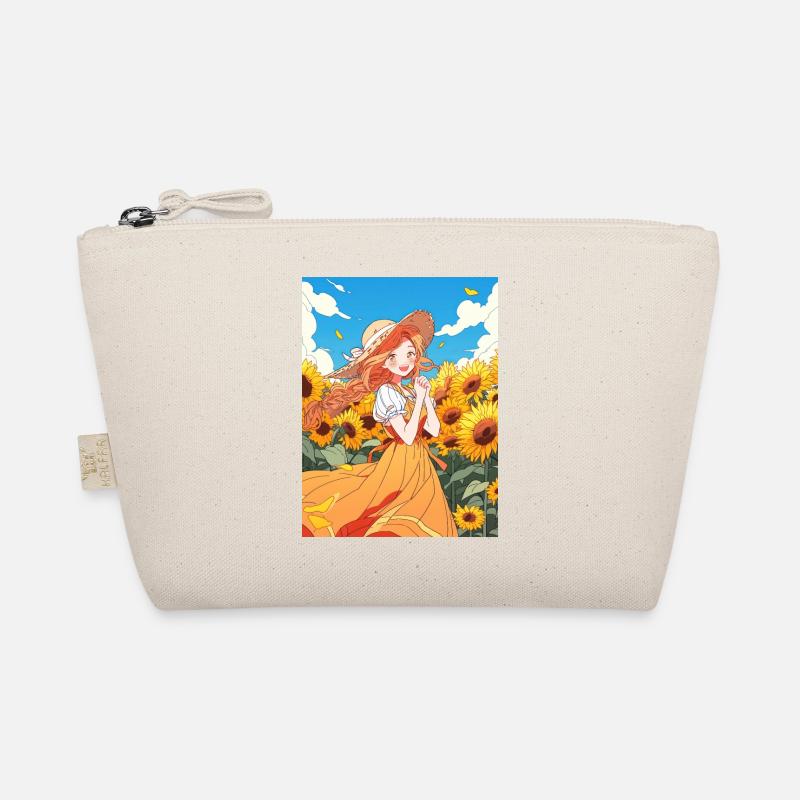 anime mädchen sonnenblumen Bio-Täschchen