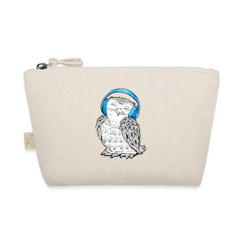 Owl with headphones - Organic Pouch - nature - Front