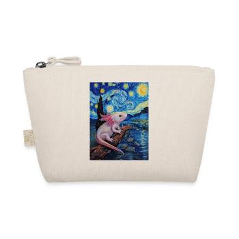 Axolotl Van Gogh Starry Night - Organic Pouch - nature - Front