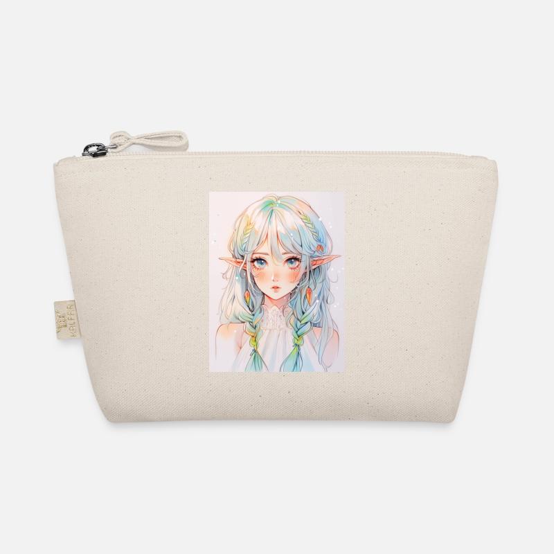 anime, anime girl, anime mädchen, elfe - Bio-Täschchen - Natur