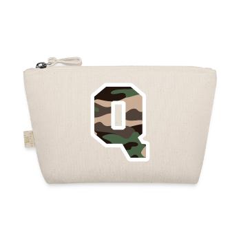 lettre Q camouflage militaire-idée cadeau - Trousse biologique - nature - Devant