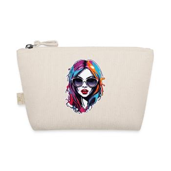 Woman / Pretty / Portrait / Colorful Hair / Model - Organic Pouch - nature - Front