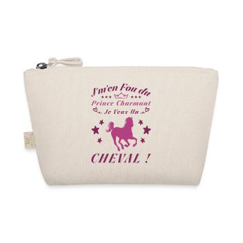 I don't give a damn about Prince Charming, I want a horse - Organic Pouch - nature - Front