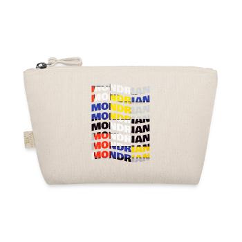 Mondrian wave text effect t-shirt - Organic Pouch - nature - Front