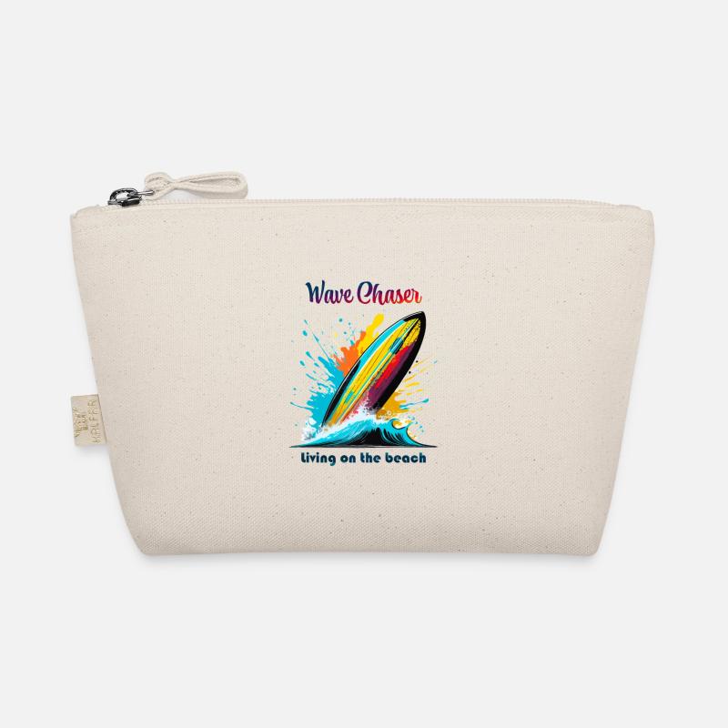 Wave chaser, living on the beach Organic Pouch