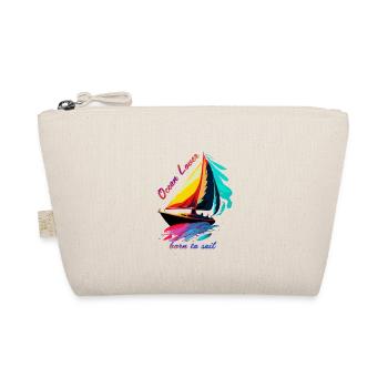 Ocean Lover, born to sail. Sailing ship - Organic Pouch - nature - Front