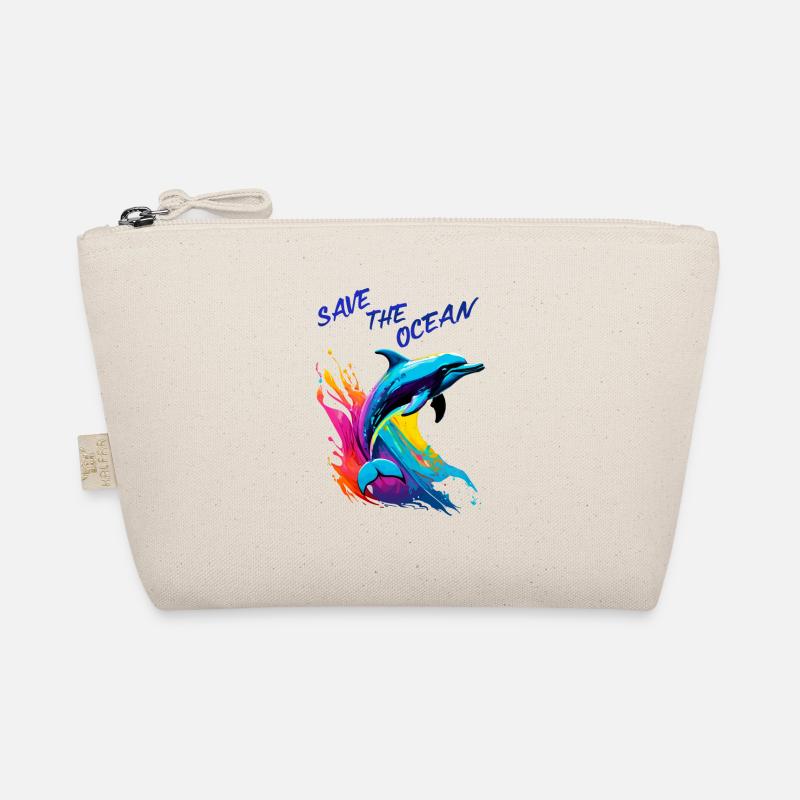 Save the Ocean. Dolphin Organic Pouch