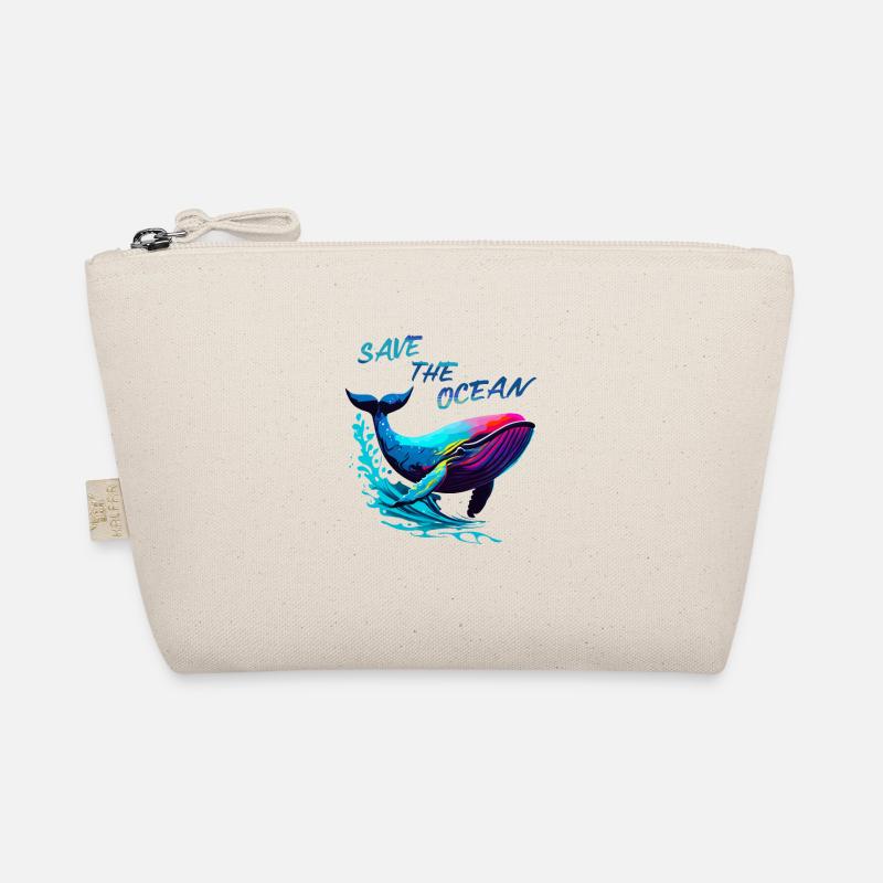 Save the Ocean. Whale Organic Pouch
