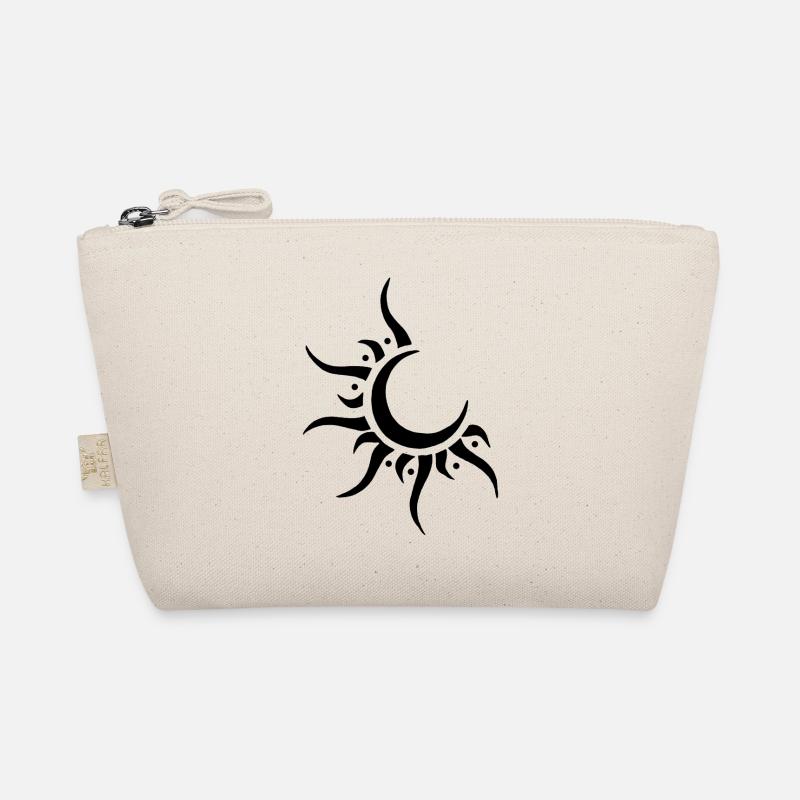 Black Sun and Moon Organic Pouch
