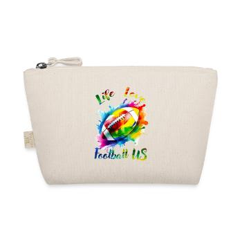 Leben Liebe Fußball USA - Bio-Täschchen - Natur - Vorne