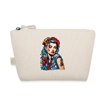 Rockabilly / Pin-up Girl / Girl Power / Années 50 - Trousse biologique - nature - Devant
