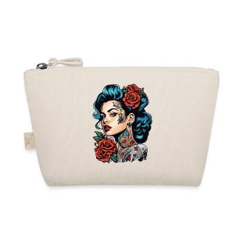 Rockabilly / Pin-up Girl / Girl Power / 50s - Organic Pouch - nature - Front