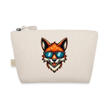 Cooler Fuchs mit Sonnenbrille Cute Cartoon Design - Bio-Täschchen - Natur - Vorne