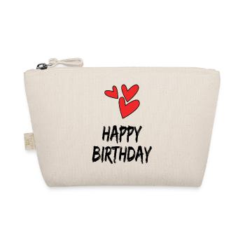 HAPPY BIRTHDAY. HAPPY BIRTHDAY. ANNIVERSARY. - Organic Pouch - nature - Front