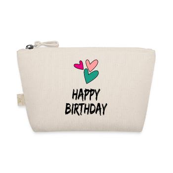 HAPPY BIRTHDAY. HAPPY BIRTHDAY. ANNIVERSARY. - Organic Pouch - nature - Front