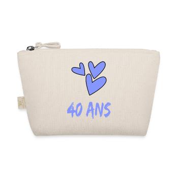 40. 40 ANS. 40e ANNIVERSAIRE. ANNIVERSAIRE 40 ANS. - Trousse biologique - nature - Devant