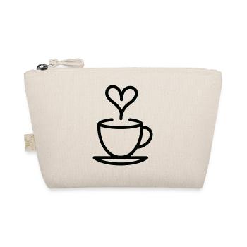 Coffee Cup, Teacup, Barista Love - Organic Pouch - nature - Front