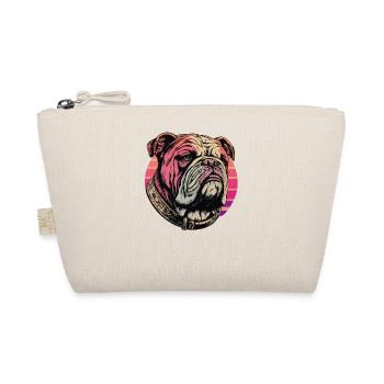 Stylish Bulldog Art Print - Organic Pouch - nature - Front
