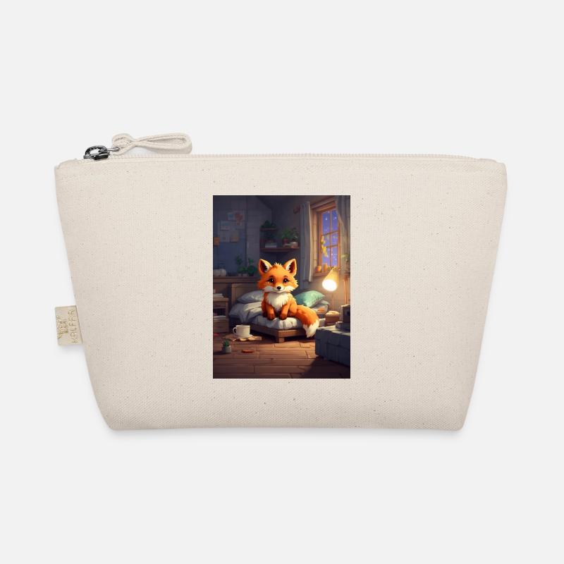 Pixelart cute Fox Bio-Täschchen