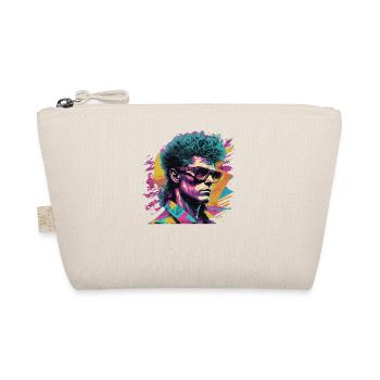 Portrait rétro Pop Art sur fond coloré - Trousse biologique - nature - Devant