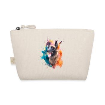 Malinois Kopf Warme Farben - Bio-Täschchen - Natur - Vorne