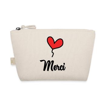 THANK YOU. THANKS. THANK YOU. ANNIVERSARY. BIRTH. - Organic Pouch - nature - Front