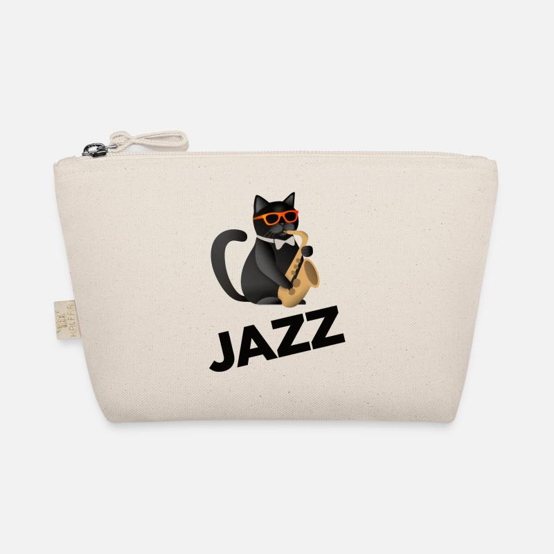 Saxophone Jazz Cat - Trousse biologique - nature