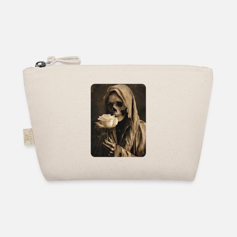 Death with a white rose - Organic Pouch - nature