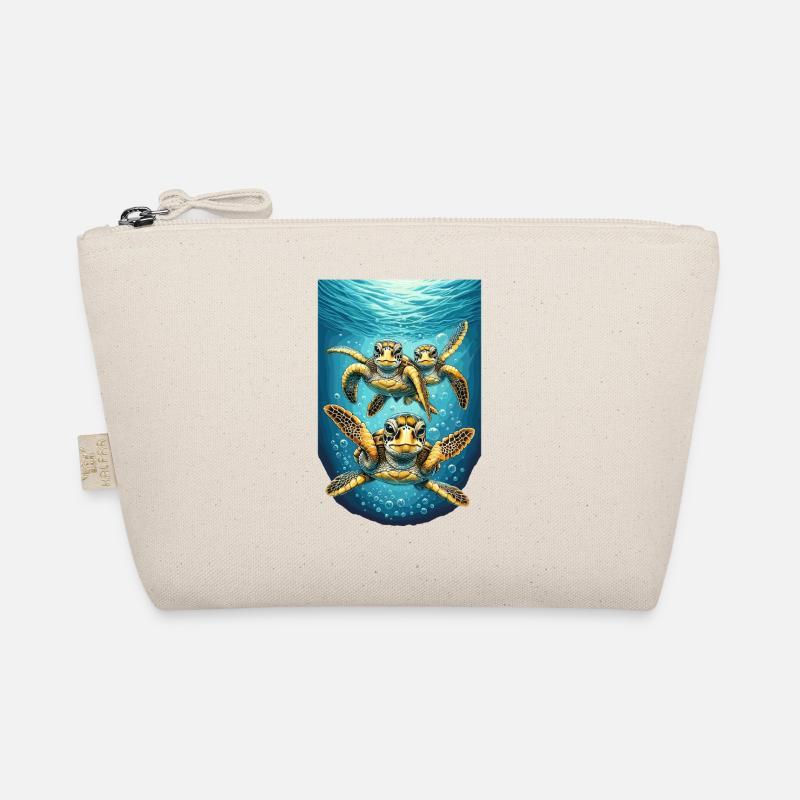 Turtle Abstraction Unterwasserdesign - Bio-Täschchen - Natur