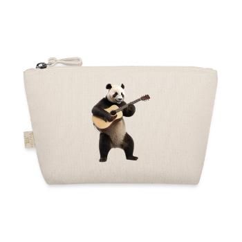 Panda Gitarre - Bio-Täschchen - Natur - Vorne