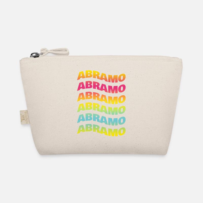 Abraham t-shirt text wave effect wave effect Organic Pouch