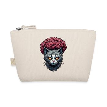 Cool Cat / Funny / Animal / Pet / Crazy - Organic Pouch - nature - Front