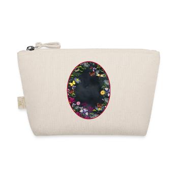Oval Frame Garden with Black Background - Organic Pouch - nature - Front