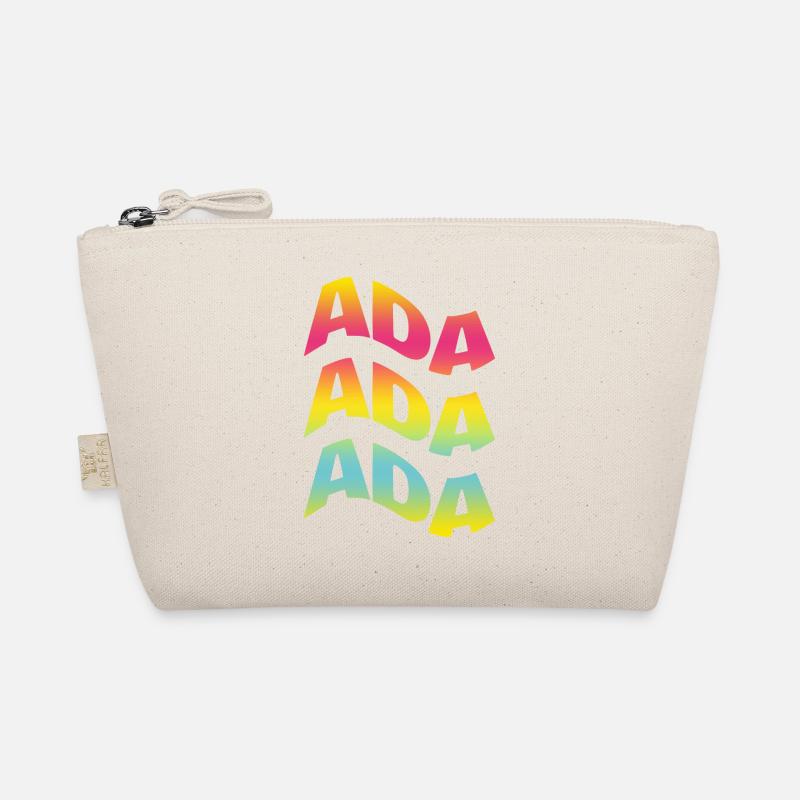 Ada t-shirt text wave effect t-shirt gift Organic Pouch