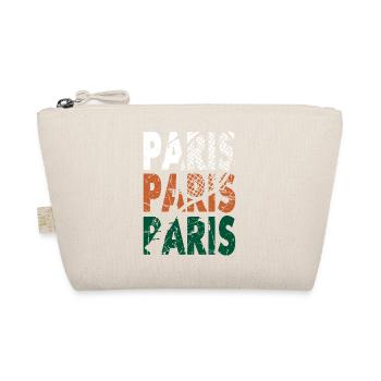 Tennis Shirt Paris Turnier Design Hoodie - Bio-Täschchen - Natur - Vorne
