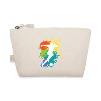 Schöne Fußball Geschenkidee Fußballer Design - Bio-Täschchen - Natur - Vorne