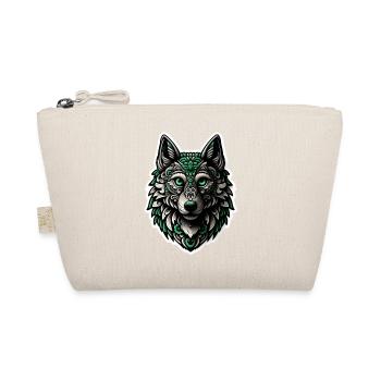 Green-White Wolf - Organic Pouch - nature - Front