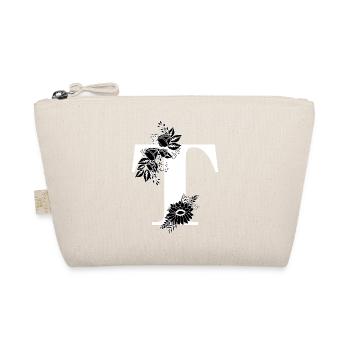 Lettre t floral noir et blanc - Trousse biologique - nature - Devant