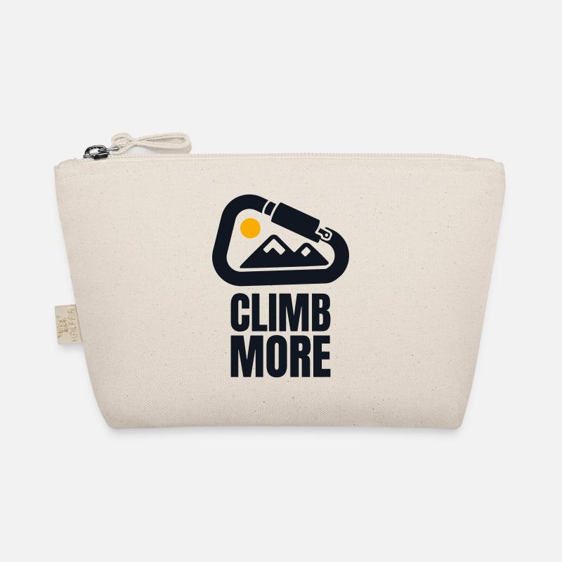 Climb More - Kletterer Geschenk - Bio-Täschchen - Natur
