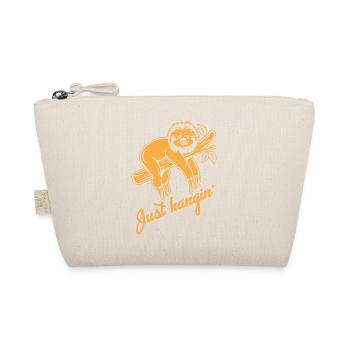 Sloth - Funny Saying - Just hanging - Organic Pouch - nature - Front