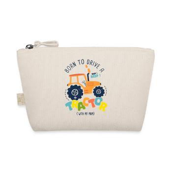 Born to drive a tractor with mom birth - Organic Pouch - nature - Front
