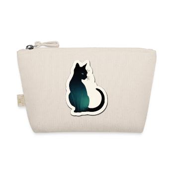 Katze Silhouette - Bio-Täschchen - Natur - Vorne