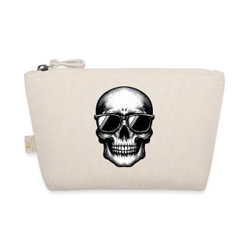 T-shirt lunettes de soleil tête de mort uni - Trousse biologique - nature - Devant