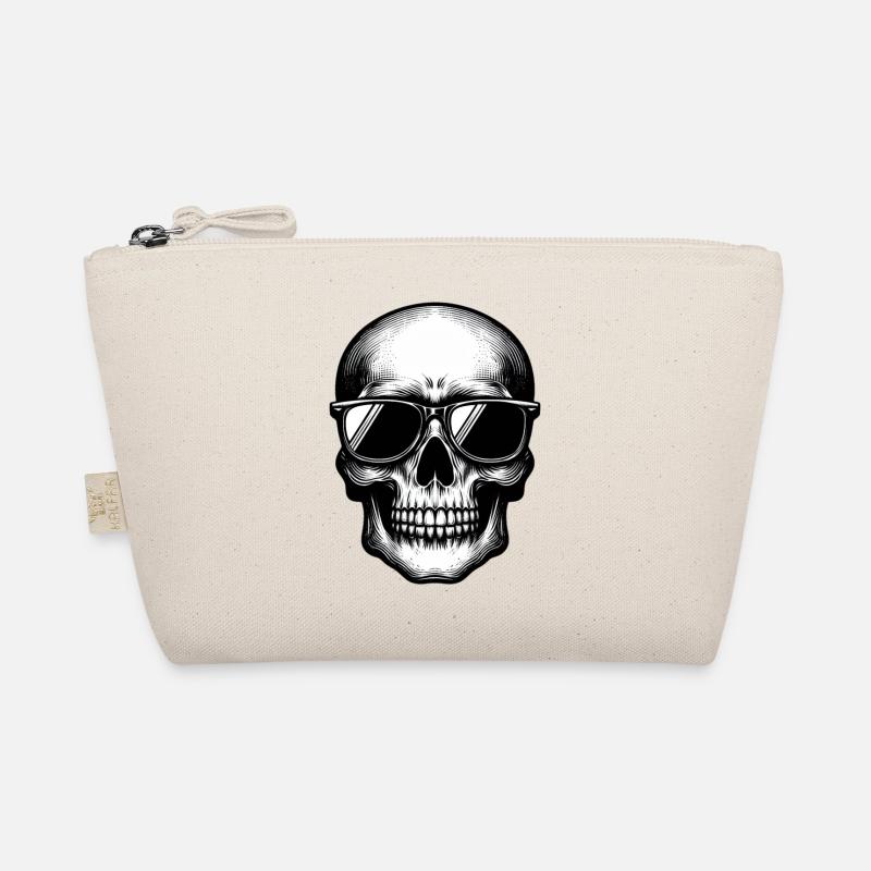 Skull Sunglasses T-Shirt Plain Organic Pouch