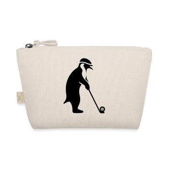 Penguin Playing Golf Cartoon Golfer Funny - Organic Pouch - nature - Front