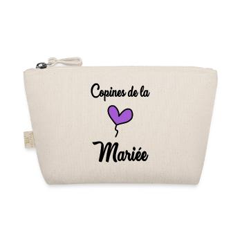 JUST MARRIED. Bachelorette party. VALENTINE'S DAY. COUPLE - Organic Pouch - nature - Front