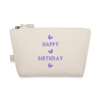HAPPY BIRTHDAY. HAPPY BIRTHDAY. ANNIVERSARY. - Organic Pouch - nature - Front