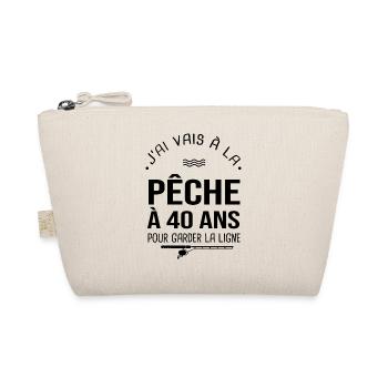 40 ans je vais à la pêche pour garder la ligne - Trousse biologique - nature - Devant