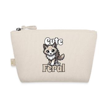 Chat mignon mais sauvage Drôle Adorable Kitty Kavaii - Trousse biologique - nature - Devant